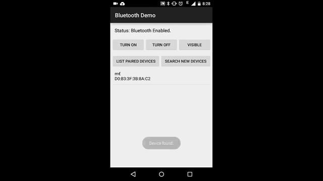 Android Bluetooth Demo смотреть онлайн