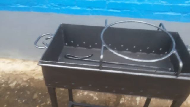 Мангал с подставкой для казана, серебро смотреть онлайн