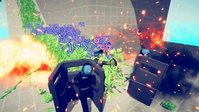 SWAT Vs Zombie 100 Units - Totally Accurate Battle Simulator TABS