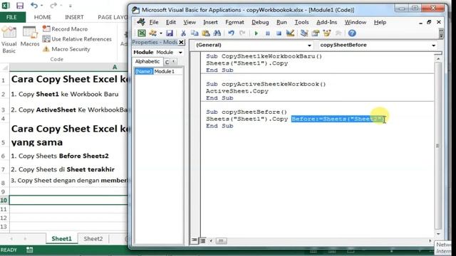 Cara Copy Sheet Excel dengan VBa Macro Excel смотреть онлайн