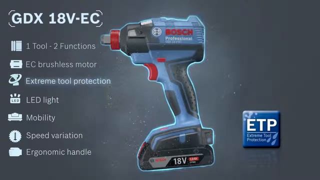 Bosch GDX 18 V EC Professional Akülü Somun Sıkma Makinesi смотреть онлайн