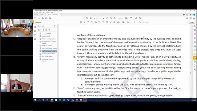 Alpena, MI City Council Meeting, May 17, 2021