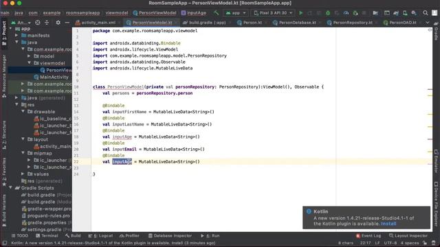 Kotlin - Room Database using MVVM - Part 3 Implement View & View Model смотреть онлайн