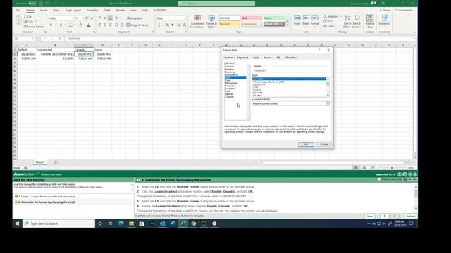 Excel Expert Lesson 1 8 Appying Custom & International Date & Time Formats смотреть онлайн