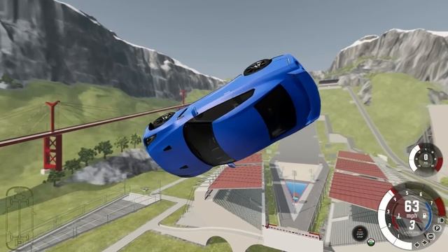 Big Ramp Jumps with Expensive Cars #5 - BeamNG Drive Crashes смотреть онлайн