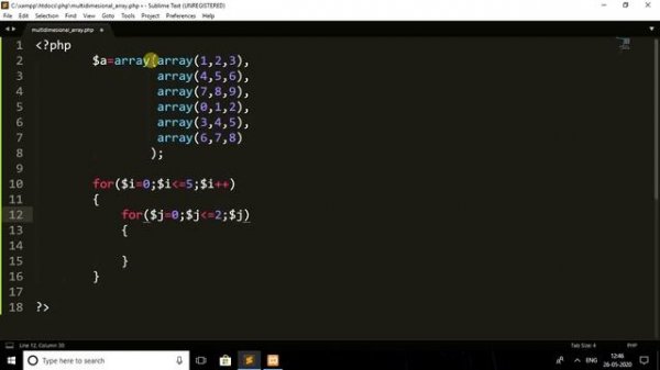 Multidimensional array in PHP