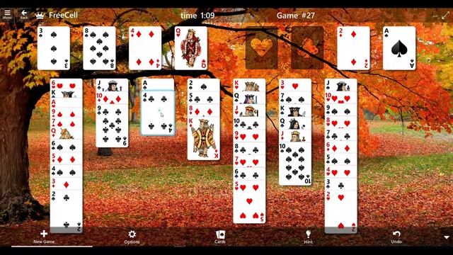 FreeCell Game #27 SOLVED Microsoft Solitaire смотреть онлайн