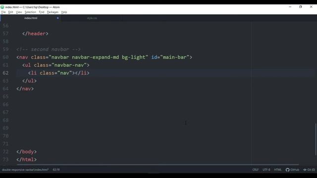 How to Create a Double Navigation Bar in Bootstrap 4 | Change the Navigation Bar's Color on Scroll смотреть онлайн