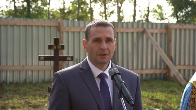 (20.08.2024) Дмитрий Демешин заложил камень в основание храма