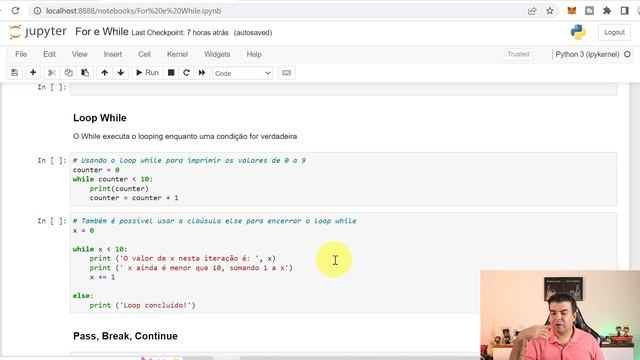 Como FAZER LOOP FOR e LOOP WHILE no Python смотреть онлайн