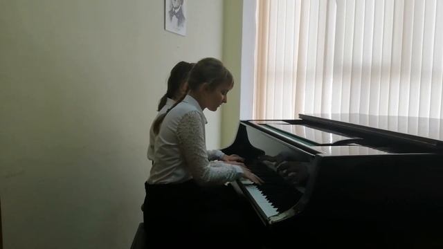 А.Бородин - Полька "Елена". Исполняют: Савченко Виктория 7(8) ДПОП; Болдина Олеся 4(4) ДООП. смотреть онлайн