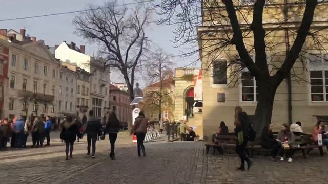 Прогулка по Львову 2019 Ноябрь. Площадь Рынок во Львове Lviv смотреть онлайн