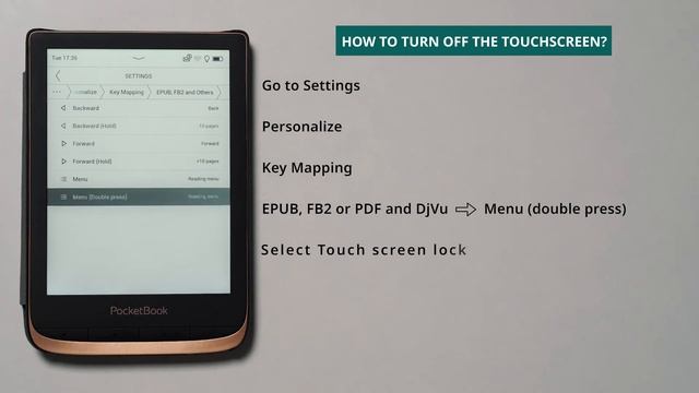 How to turn off the touchscreen? | PocketBook смотреть онлайн