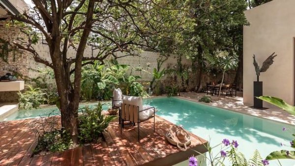 Contemporary Home Design With Preserve The Existing Vegetation & 20th Century Stone Masonry Walls