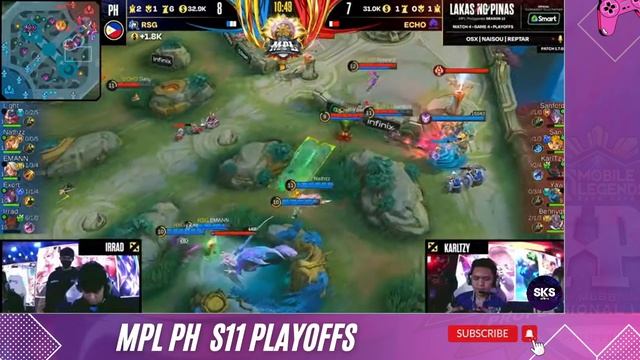 MPL PH S11 PLAYOFFS | ECHO vs RSG GAME 4 | RSG PH vs ECHO - SKS Esports MLBB смотреть онлайн