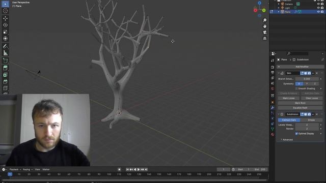 Stylized Tree in Blender tutorial - Modeling High Poly and Low Poly (part 1/2) смотреть онлайн