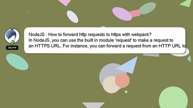 NodeJS : How to forward http requests to https with webpack? смотреть онлайн