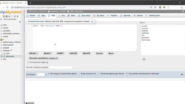 SQL KOMUTLARI ÖRNEKLER - ORDER BY - AS - DELETE - INSERT - UPDATE смотреть онлайн