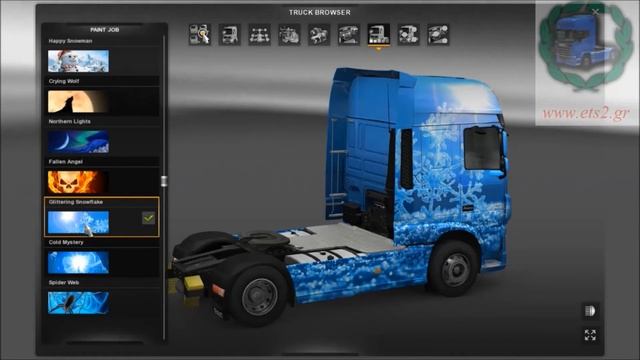 Greek ETS2 - Ice Cold Paint Jobs DLC смотреть онлайн