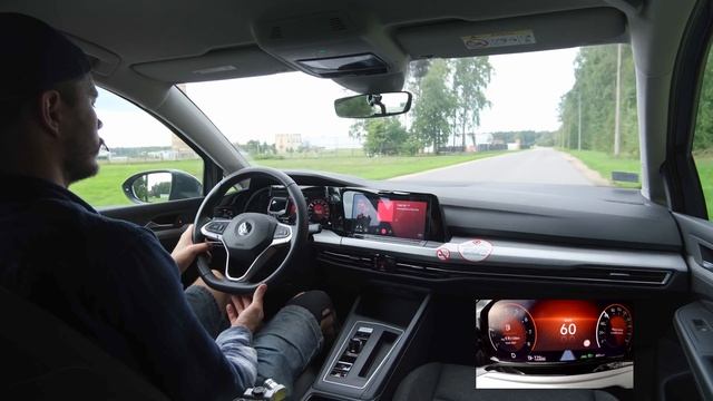 VW Golf 8 1.0 eTSI 2021 | Test drive | no talking смотреть онлайн