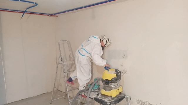 Как шлифовать стену шлифмашиной Sturm Dws  6010