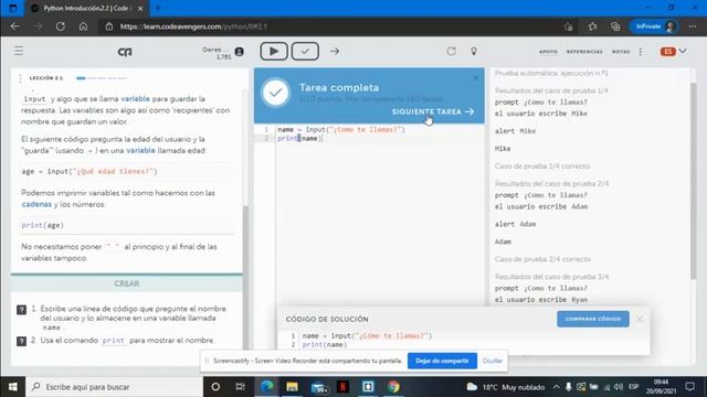 code avenger python intro 20 sep 2021 смотреть онлайн