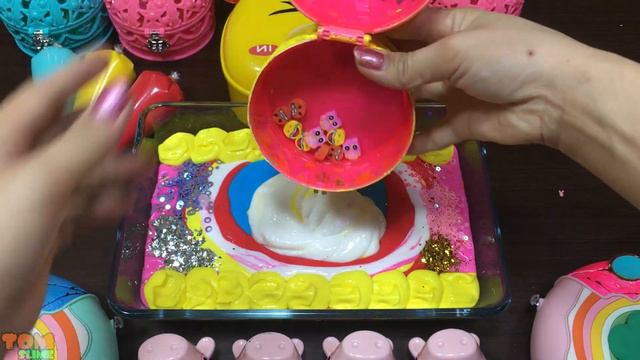 SATISFYING WITH CLAY PIPING BAG & GLITTER ! Mixing Random Things Into Glossy Slime #1752 смотреть онлайн