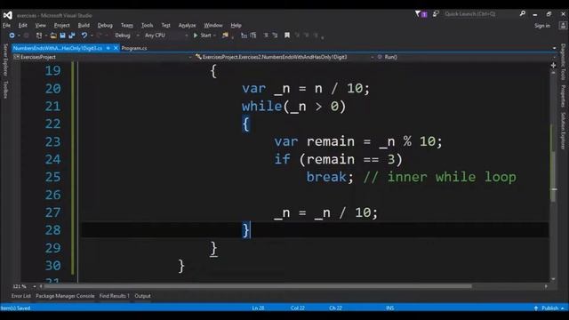 numbers ends with and has only 1 digit 3 in c# смотреть онлайн