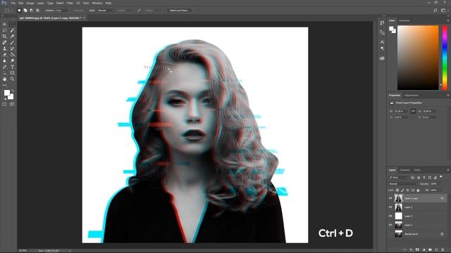 Glitch Effect Adobe Photoshop смотреть онлайн
