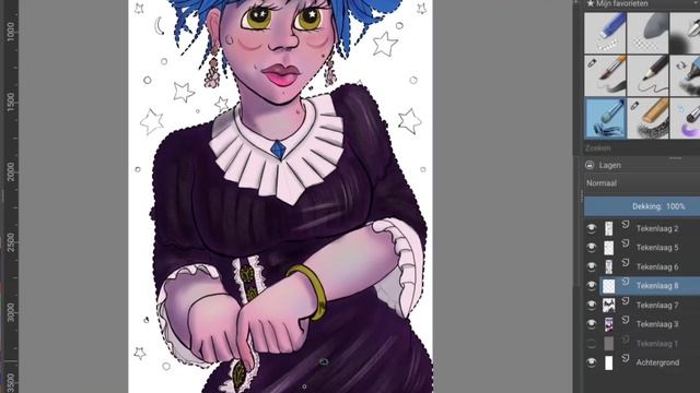 the last thing before witching hour - speedpaint in krita смотреть онлайн