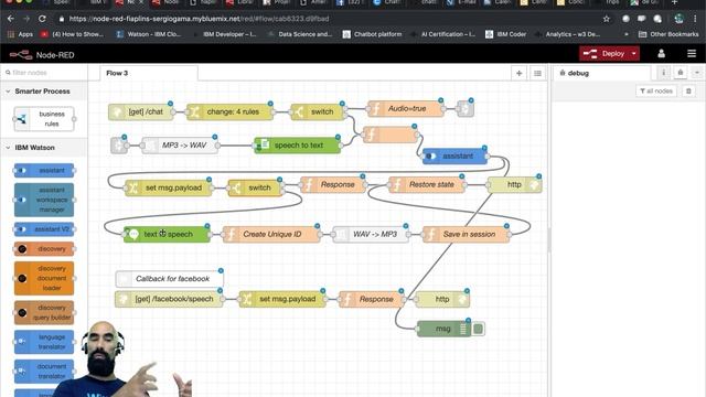 Using voice with Watson STT and TTS to ChatBot on Facebook Messenger with Node-red and ChatFuel смотреть онлайн