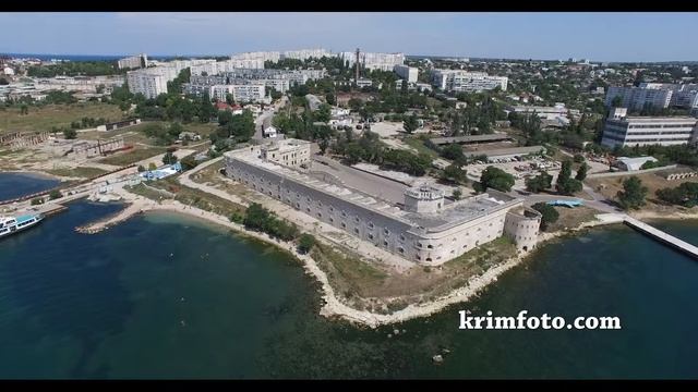Михайловская батарея Севастополь Северная сторона часть 2 с высоты птичьего полета смотреть онлайн