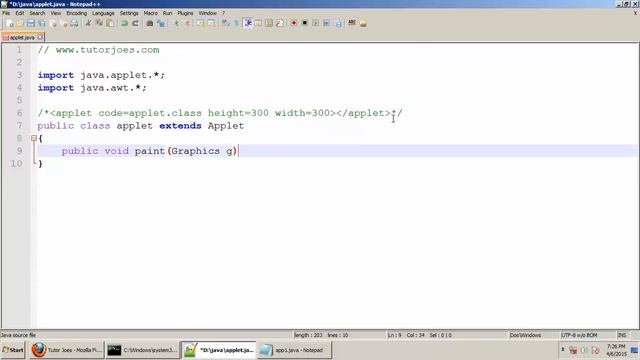 BCA Program : Applet In Java Tamil смотреть онлайн