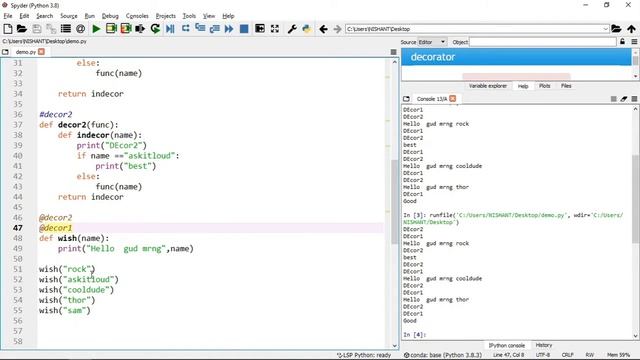 Lecture - 16 - Decorator Chaining with Examples |Python Intermediate | Python in hindi|Functions| смотреть онлайн