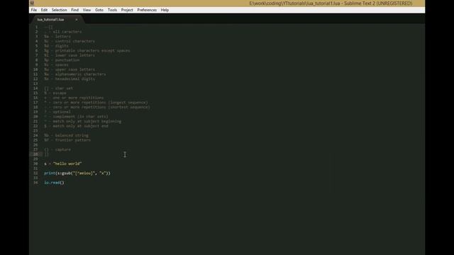 Lua Tutorial 19: The String Library Part 2 смотреть онлайн