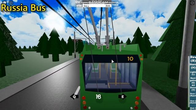 Троллейбус АКСМ 321 в ROBLOX. Nid`s Buses (Roblox). Маршрут 10. смотреть онлайн