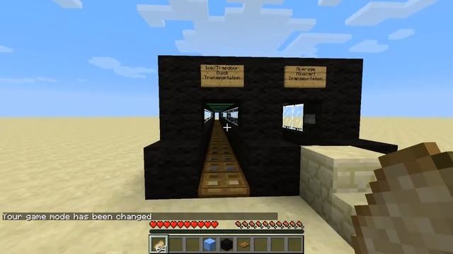 Minecraft: Ice Block and Trapdoor Transportation смотреть онлайн