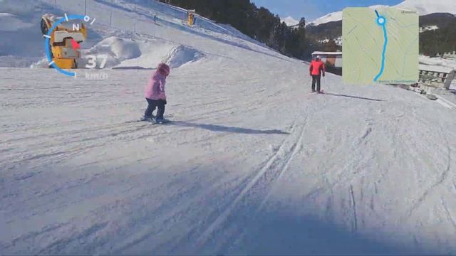 Маленькая горнолыжница| 5 лет | В Архыз с детьми смотреть онлайн