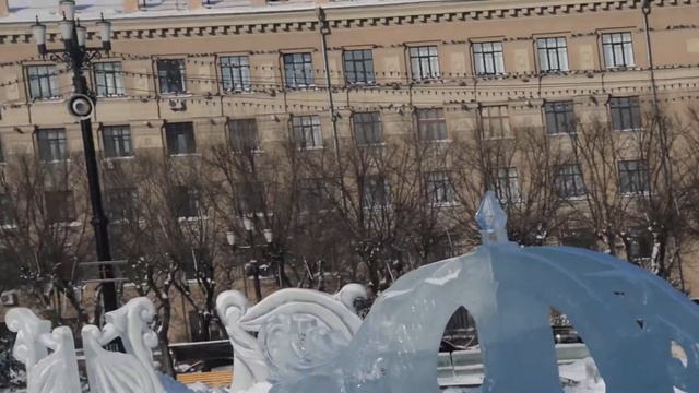 ледовый городок на площади Ленина перед открытием смотреть онлайн