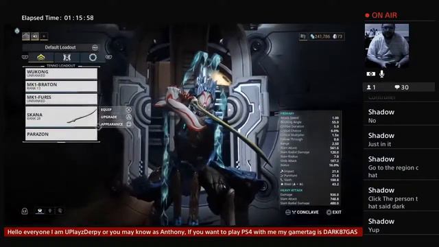Lets play some Warframe Livestream ( facecam effects ) смотреть онлайн