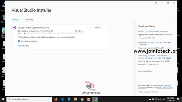 How to Download and Install Microsoft Visual Studio 2019 in Windows 10 смотреть онлайн
