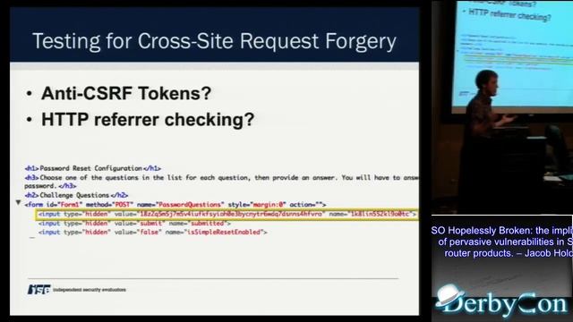 DerbyCon 3 0 5202 So Hopelessly Broken The Implications Of Pervasive Vulnerabilities In Soho Router смотреть онлайн