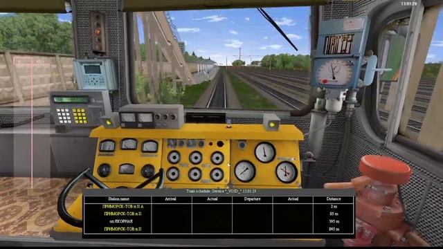 Проба тормозов пассажирского поезда в симуляторе RTrainSim | Passenger train brake test in RTrainSi смотреть онлайн
