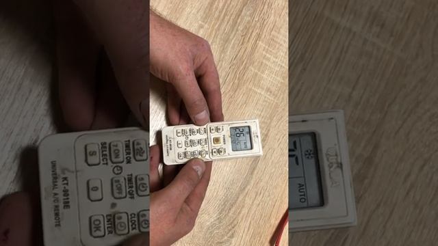 KT-9018E Универсальный пульт кондиционера настройка. смотреть онлайн
