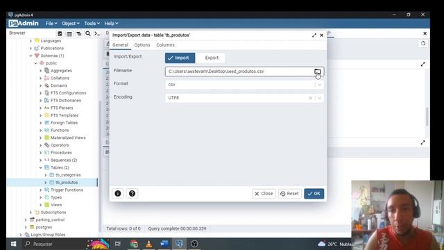 Como importar arquivo csv para uma tabela no pgAdmin смотреть онлайн