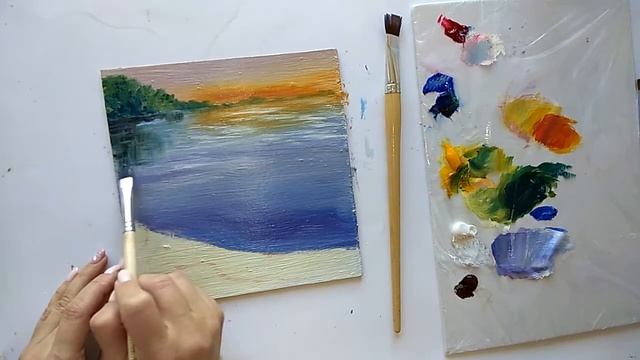 Маки у озера маслом. Онлайн -марафон по живописи маслом с Марией Пьяновой, день 1 смотреть онлайн