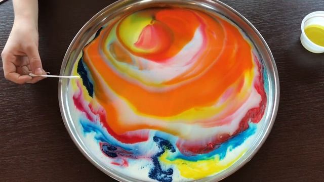 Опыт с молоком и пищевыми красителями! Молоко + мыло + краски = красивый эксперимент!!! смотреть онлайн