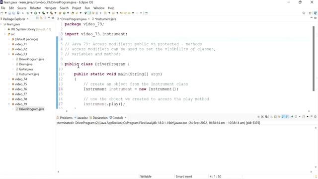 Java 79: Access modifiers: public vs protected - methods смотреть онлайн