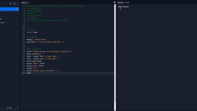 Python how to code a basic questionnaire смотреть онлайн
