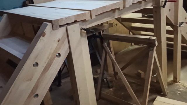 Лестница своими руками. поворотная. смотреть онлайн